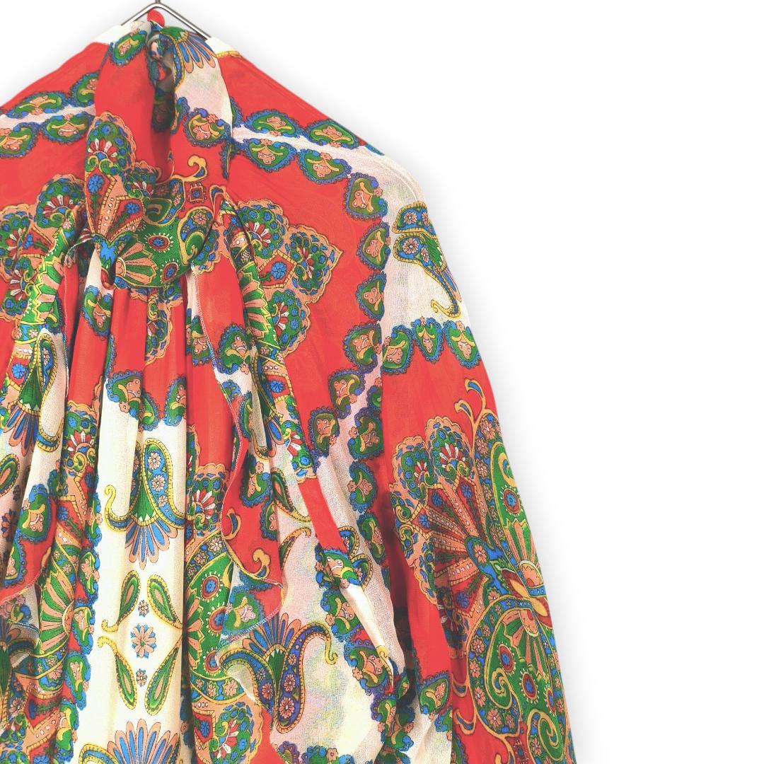 定価約62万円 エトロ メダリオン ペイズリー プリーツ ドレス ワンピース