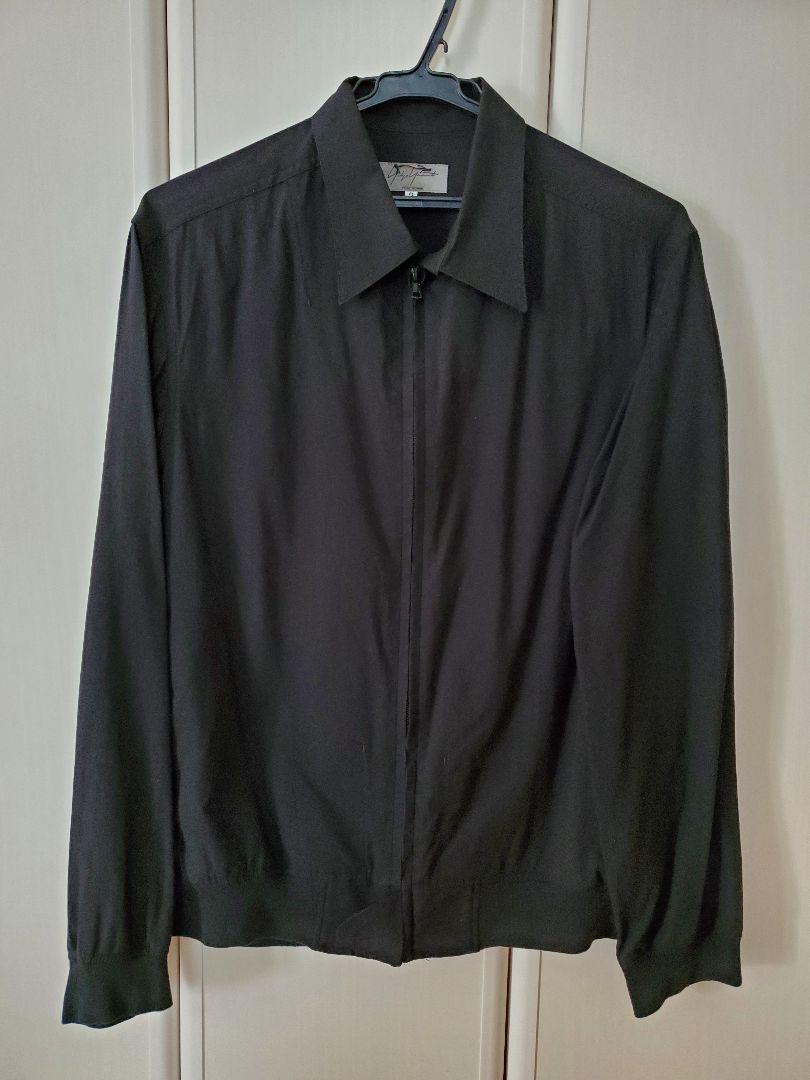 Yohji Yamamoto ジップアップ シャツジャケット | ブラック