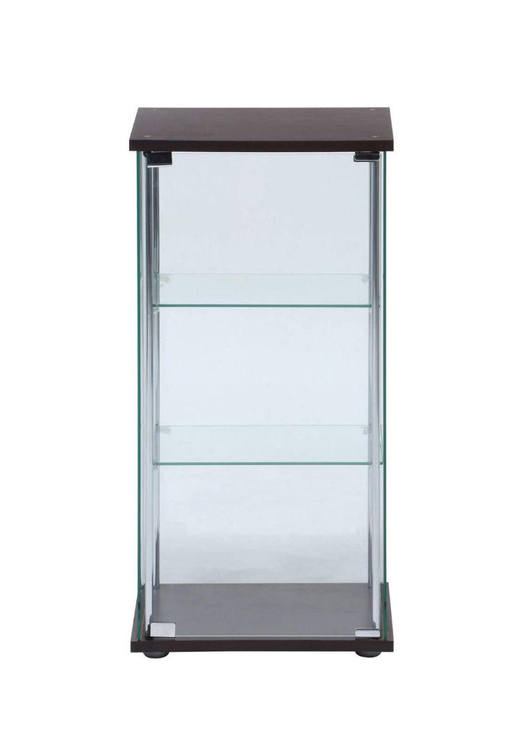 メール ガラス コレクションケース♐3段 高さ86cm ダークブラウン♐⭕全面強化ガラス 3QiMk-m41153214778 なマグネッ