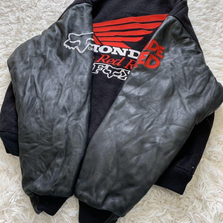 【超希少】 USA製FOX RACING スタジャン スタジャン コラボ コラボメンズ レザー ジャケット/アウター HONDA 【超希少】 USA製FOX RACING スタジャン スタジャン コラボ コラボメンズ レザー ジャケット/アウター HONDA