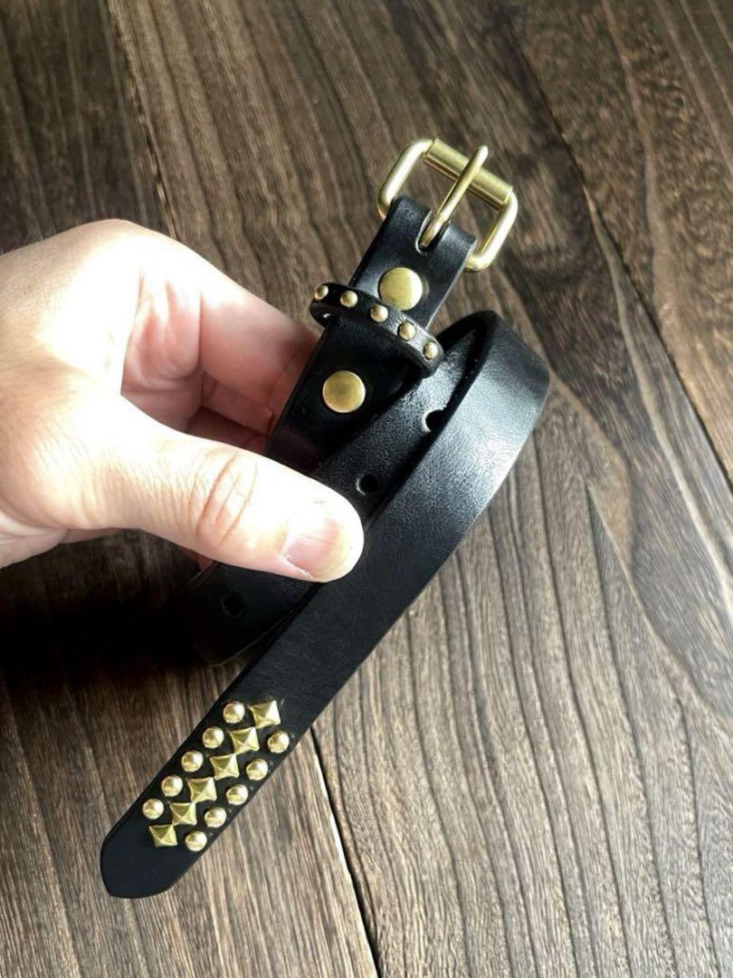 司さん専用オーダー品　スタッズナローロングベルト　クロムエクセル　R&P