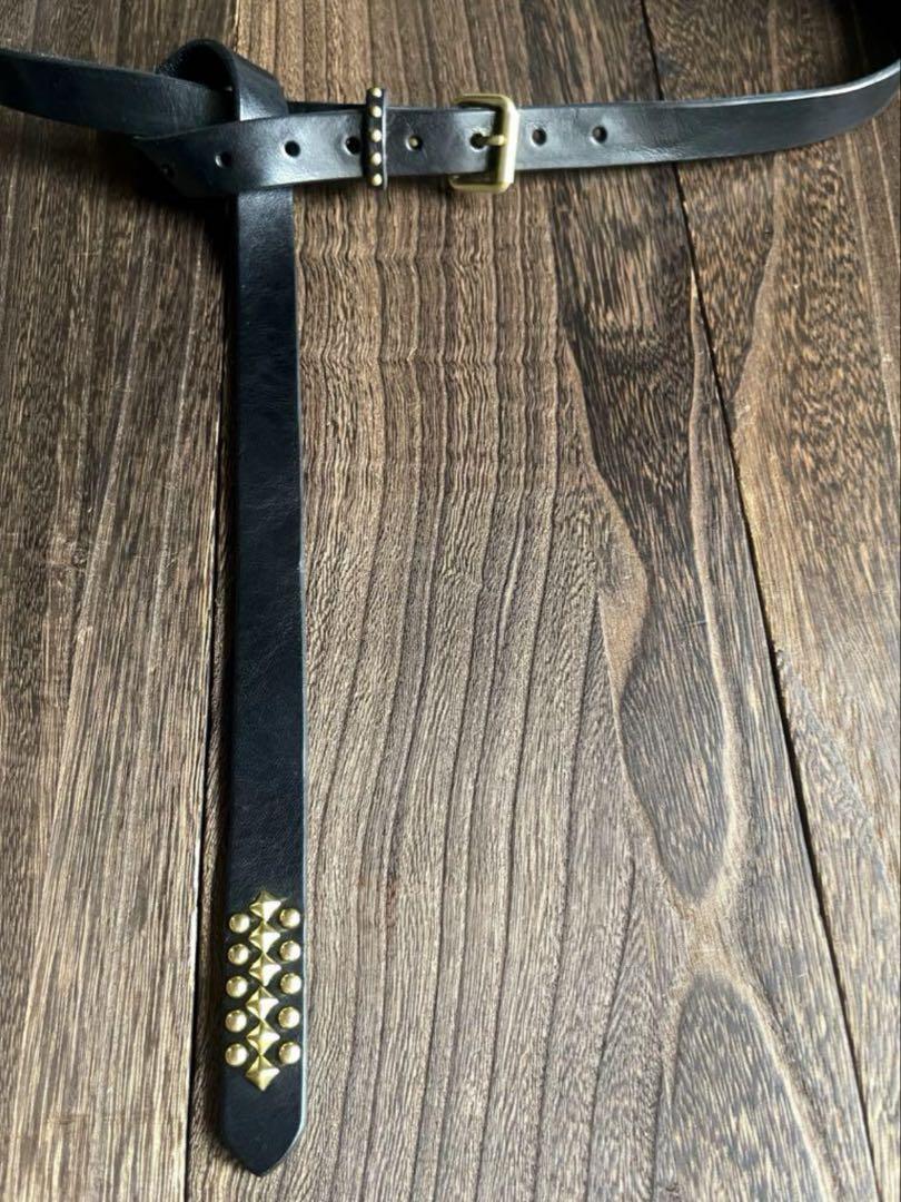 司さん専用オーダー品　スタッズナローロングベルト　クロムエクセル　R&P
