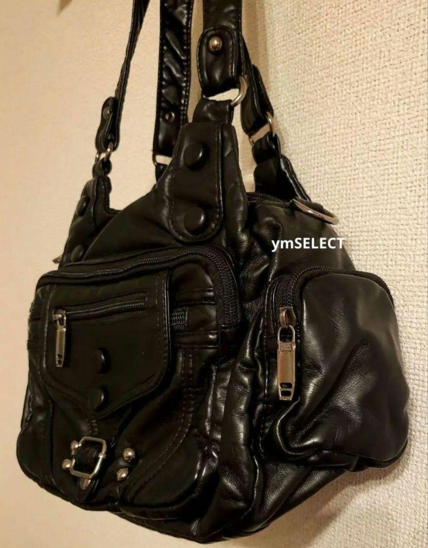 新品✨レザー スタッズ ショルダーハンドバッグ フェアリー