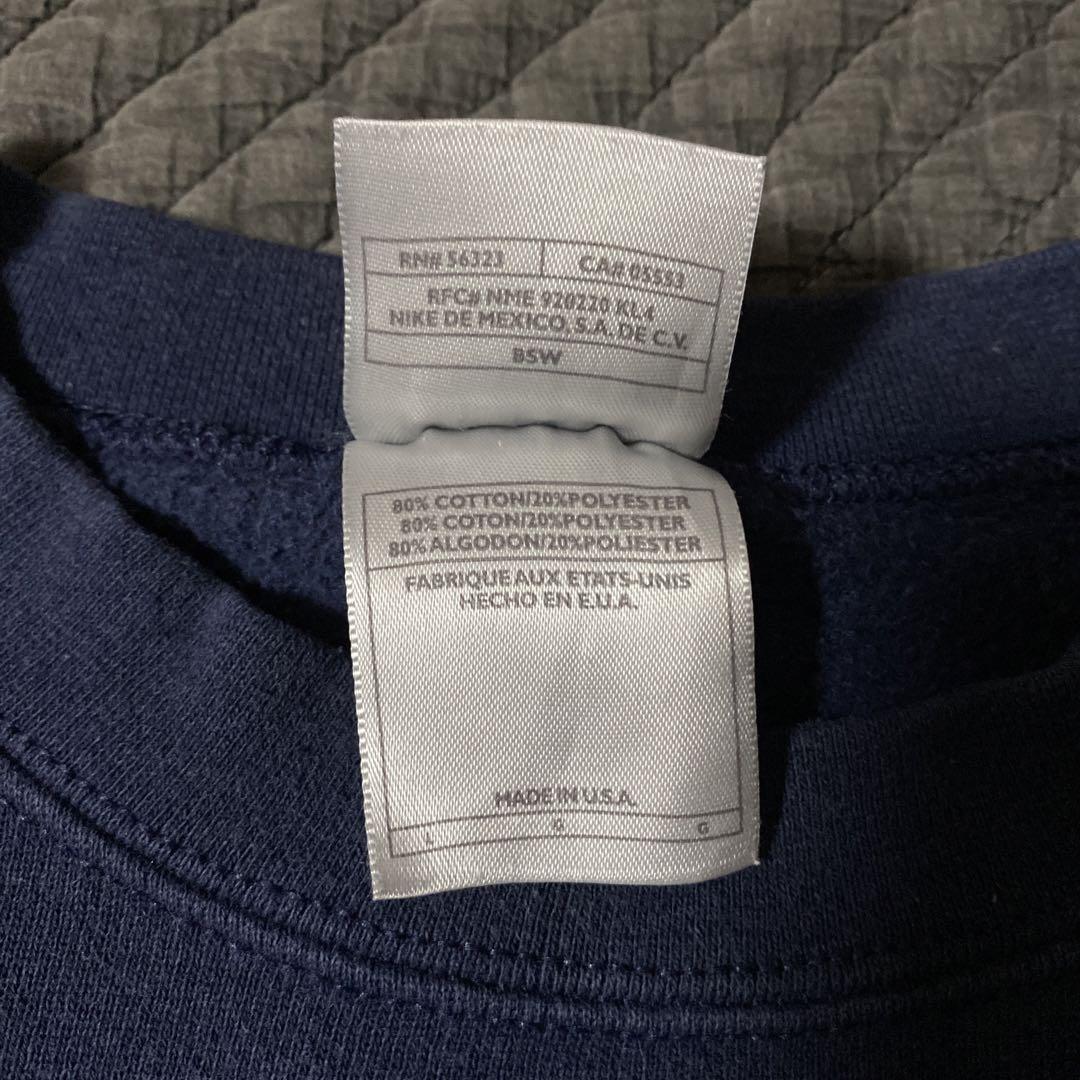 OLD Nike 90'sナイキ　USA製ネイビー スウェットシャツ L