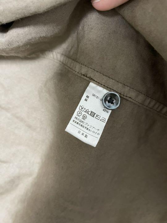 OURET フィールドロングシャツ -C/Rギャバドライクロス-