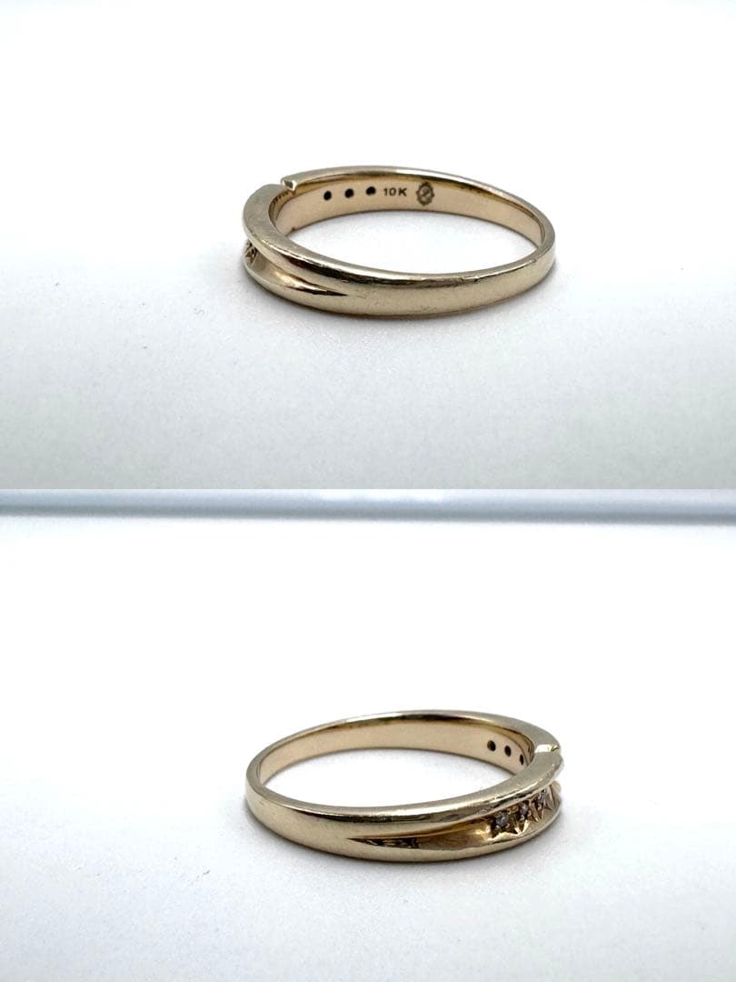 【美品】アヴァランチ ダイヤモンド 10K イエローゴールド リング 17号 【美品】アヴァランチ ダイヤモンド 10K イエローゴールド リング 17号