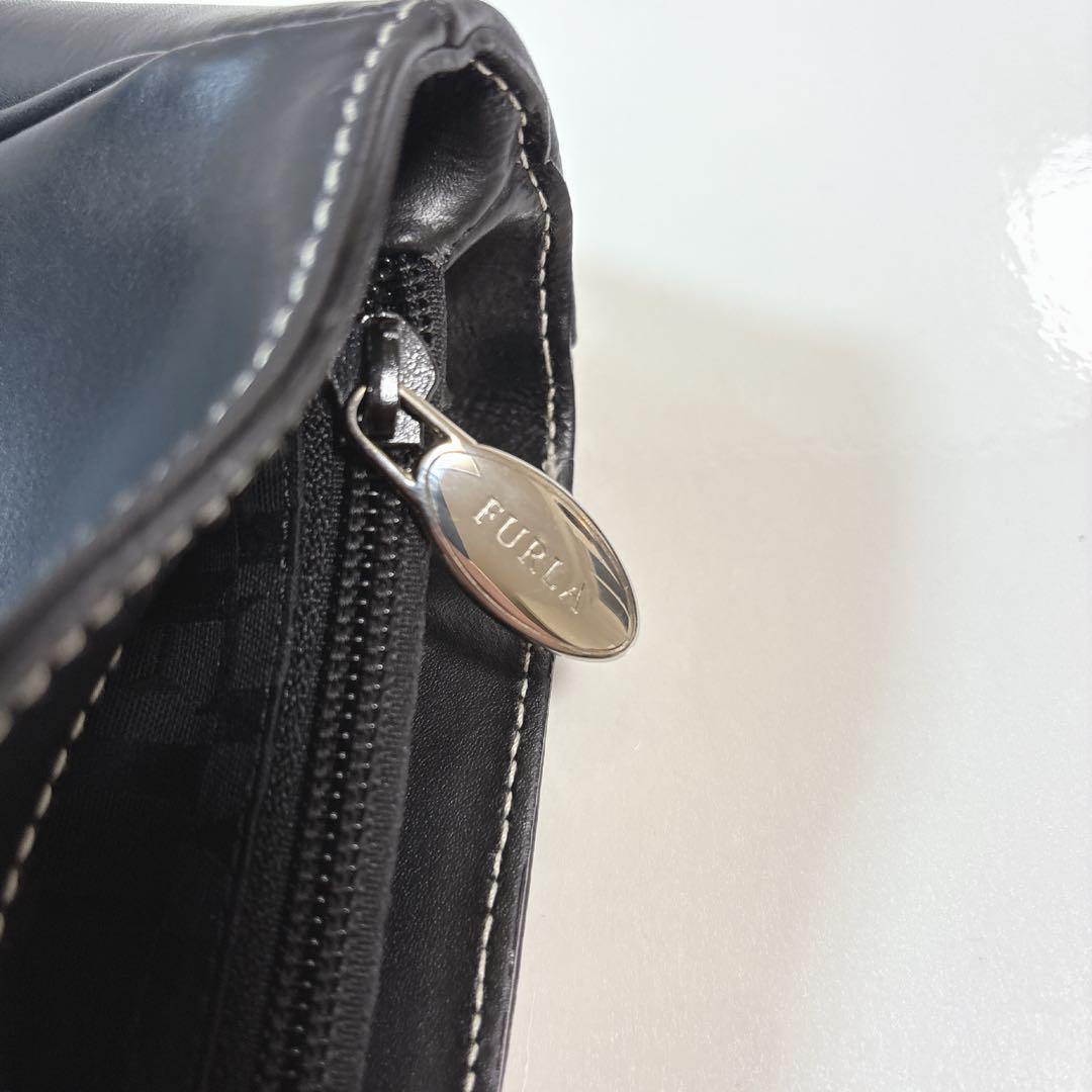 美品 フルラ ブリーフケース 2way レザー ビジネスバッグ A4 肩掛け 黒