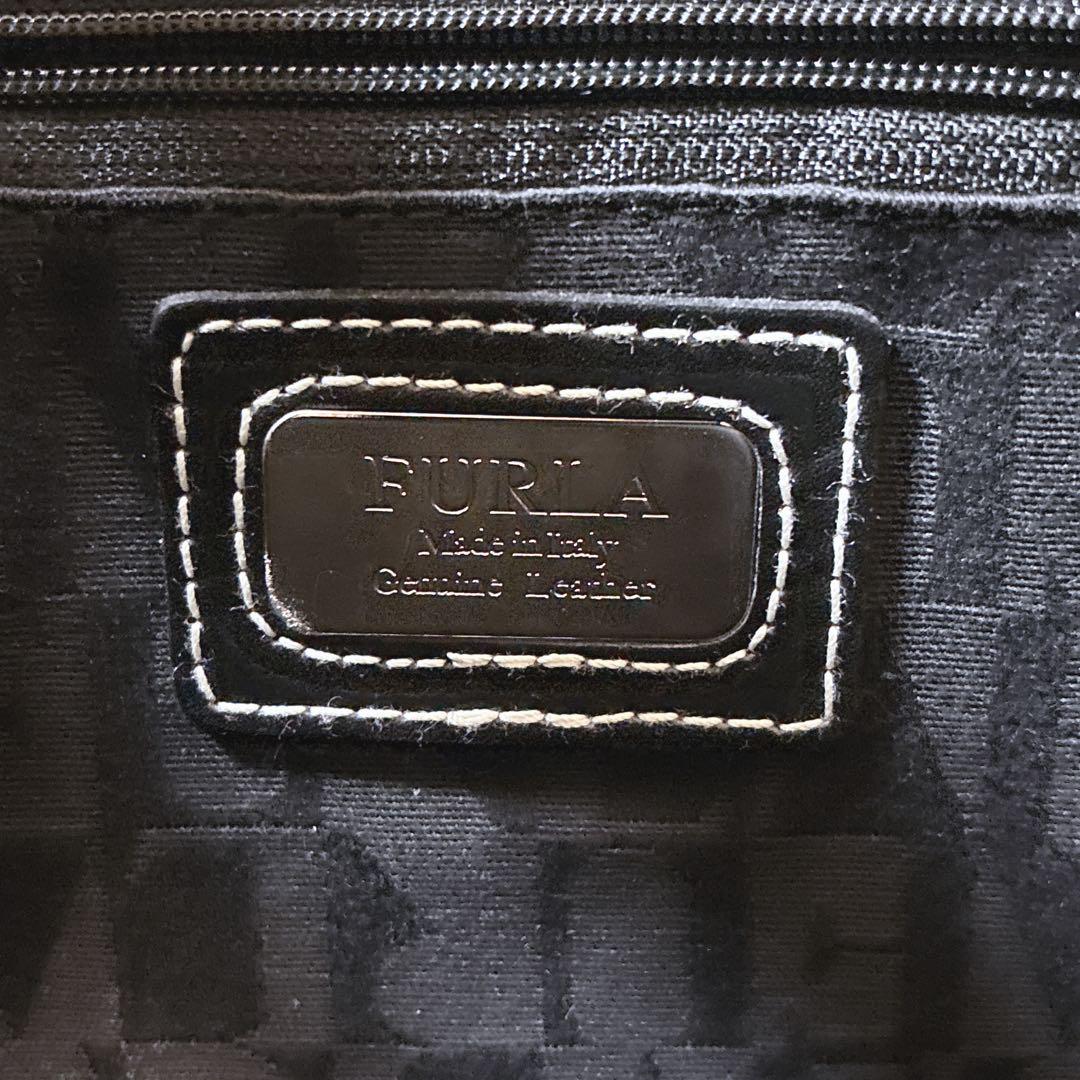 美品 フルラ ブリーフケース 2way レザー ビジネスバッグ A4 肩掛け 黒