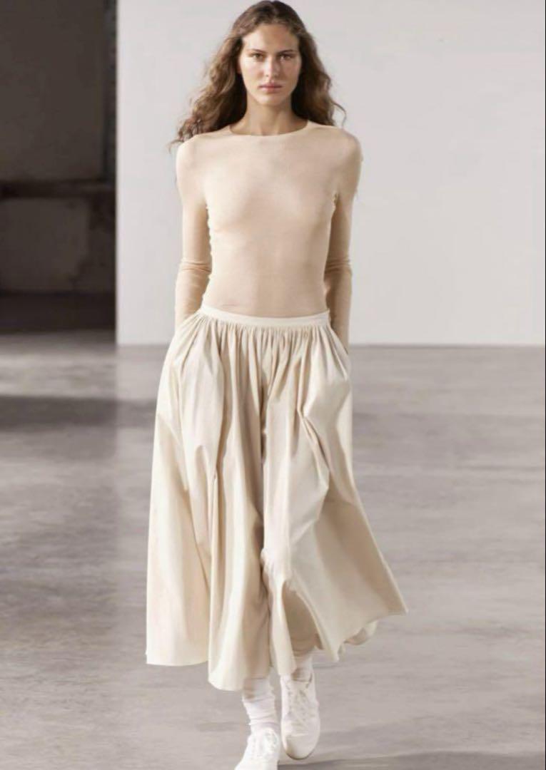 新品未使用 ZARA スカラップウエストバンドスカート - メルカリ