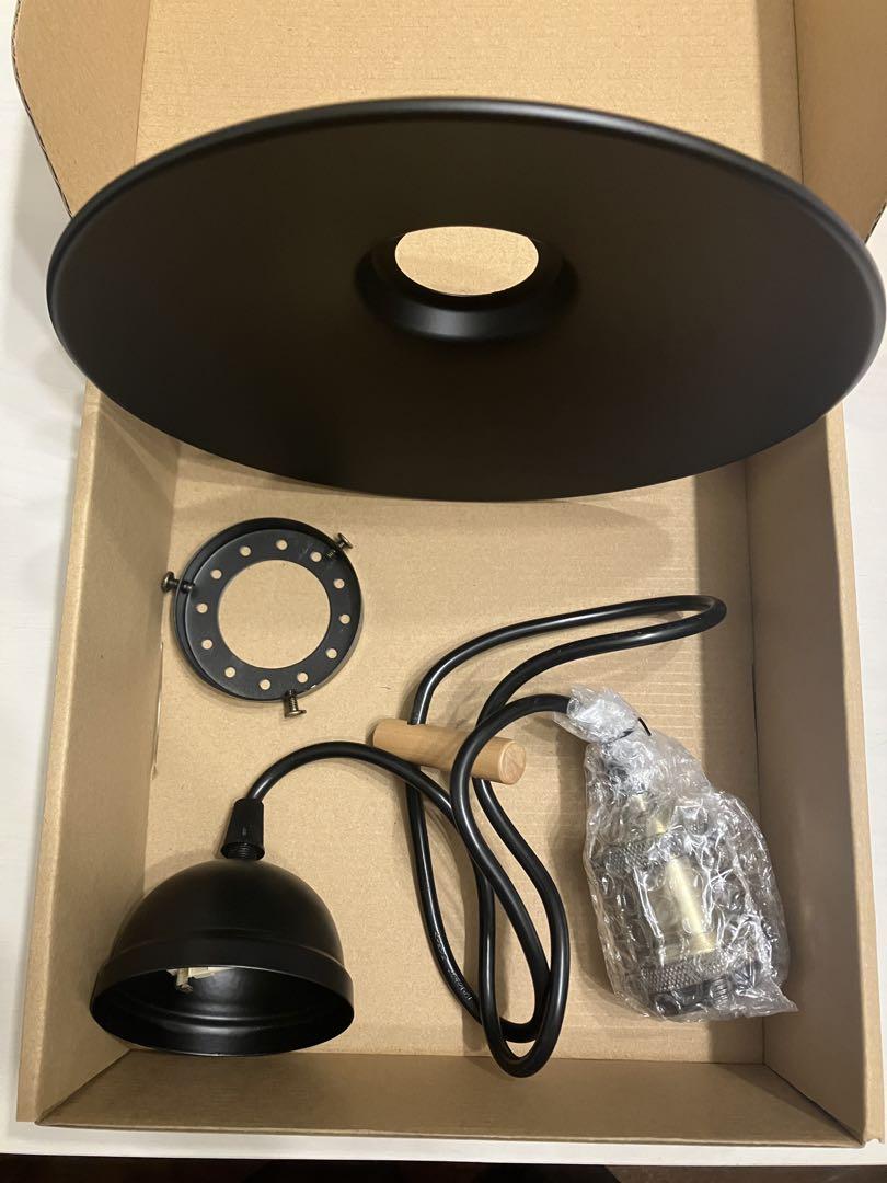 LEDペンダントライト 新品未使用 黒 傘の全長23cm