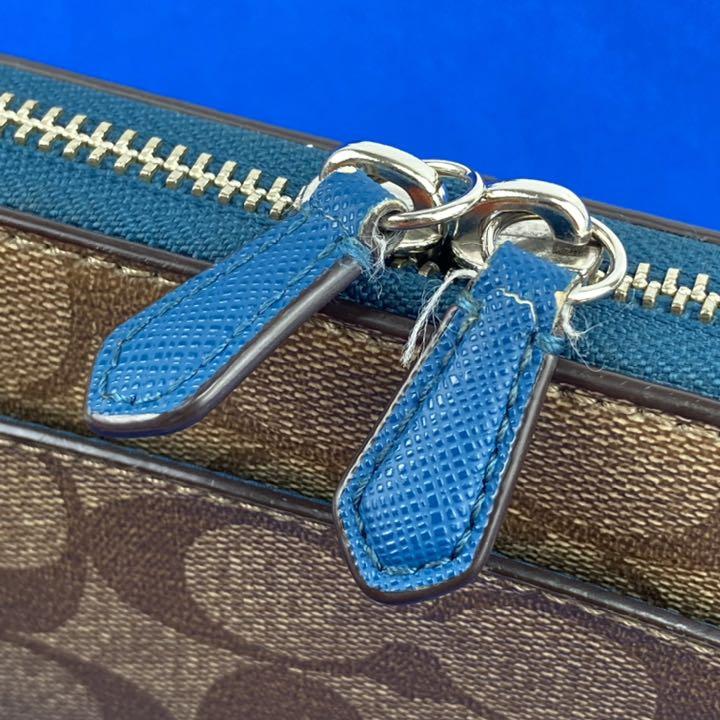 COACH コーチ シグネチャー F49163 長財布 ラウンドファスナー