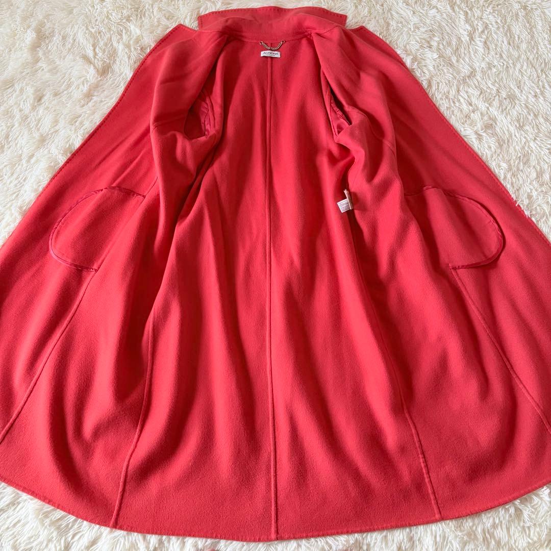 アニオナ カシミヤベルテッドガウンコート ボタンレス イタリア製 サイズ42