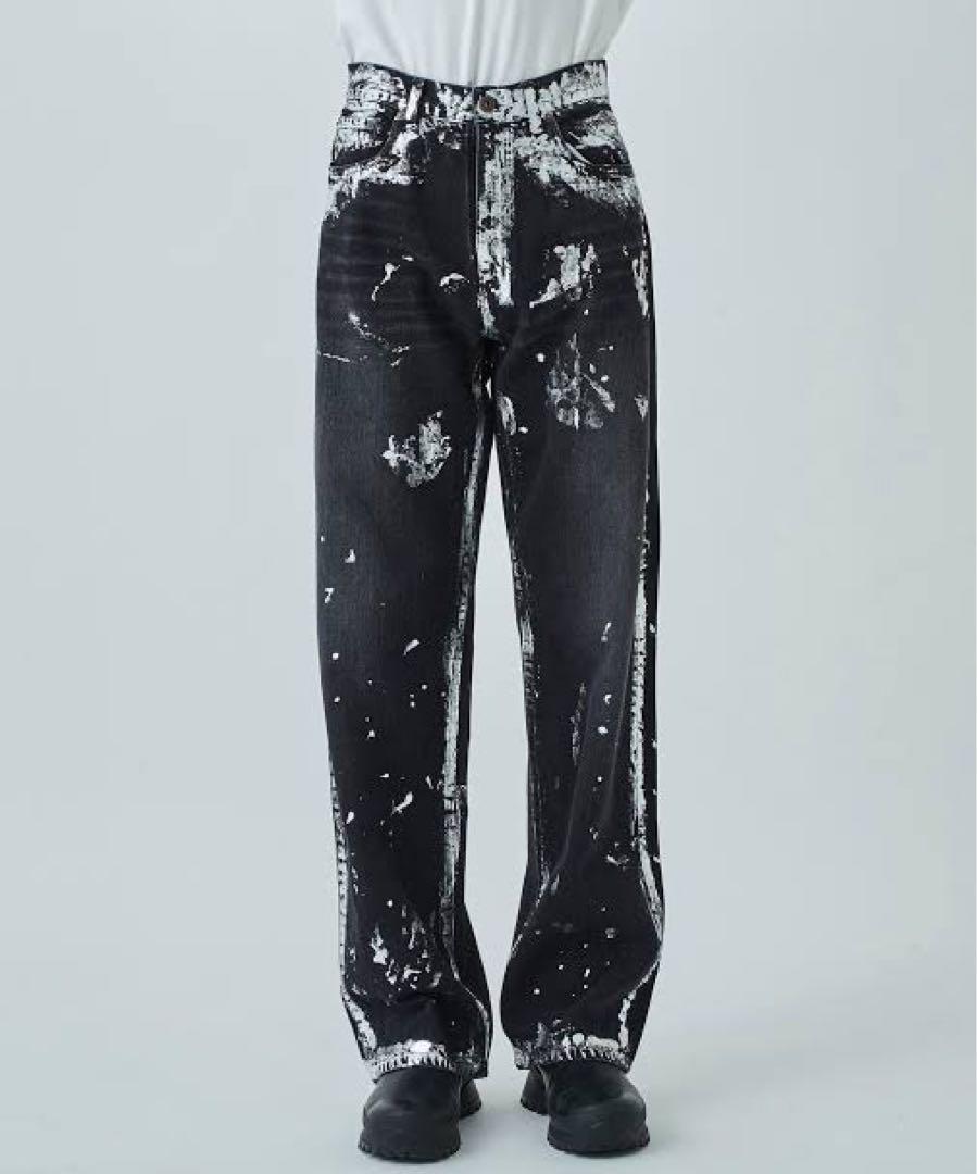 パンツ khoki Silver printed pants