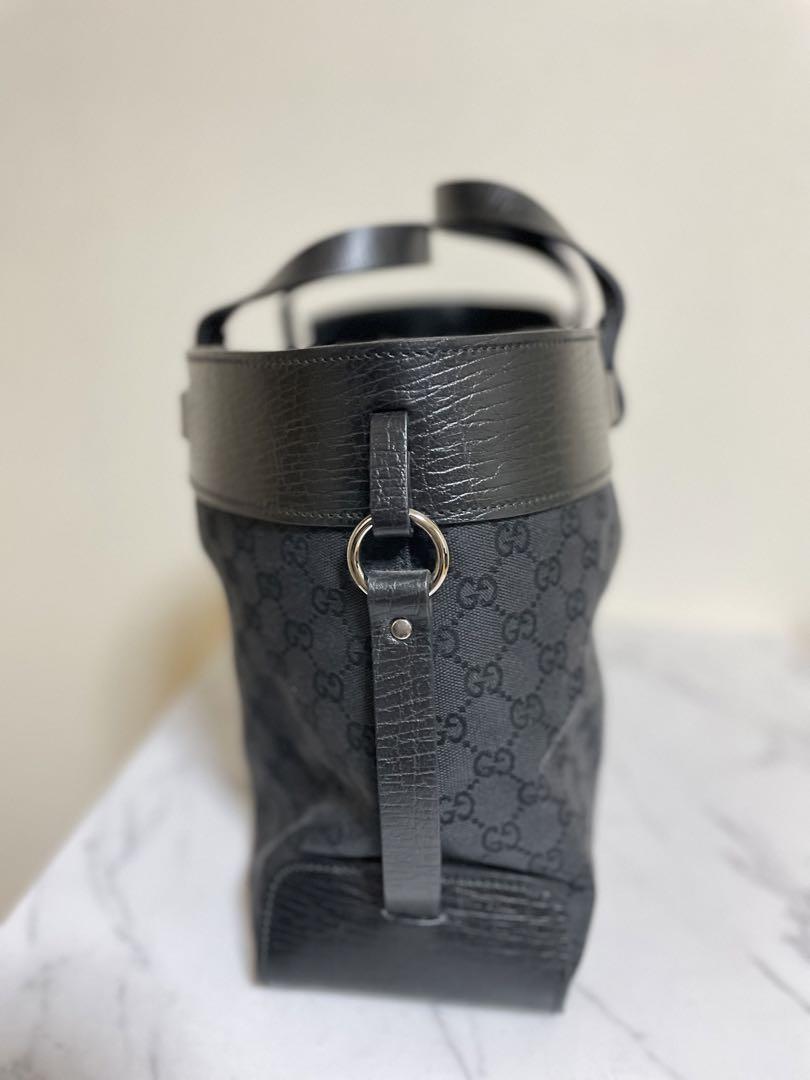 一度使用のみグッチGUCCIトートバッグ キャンバス レザー シルバー金具 画像10