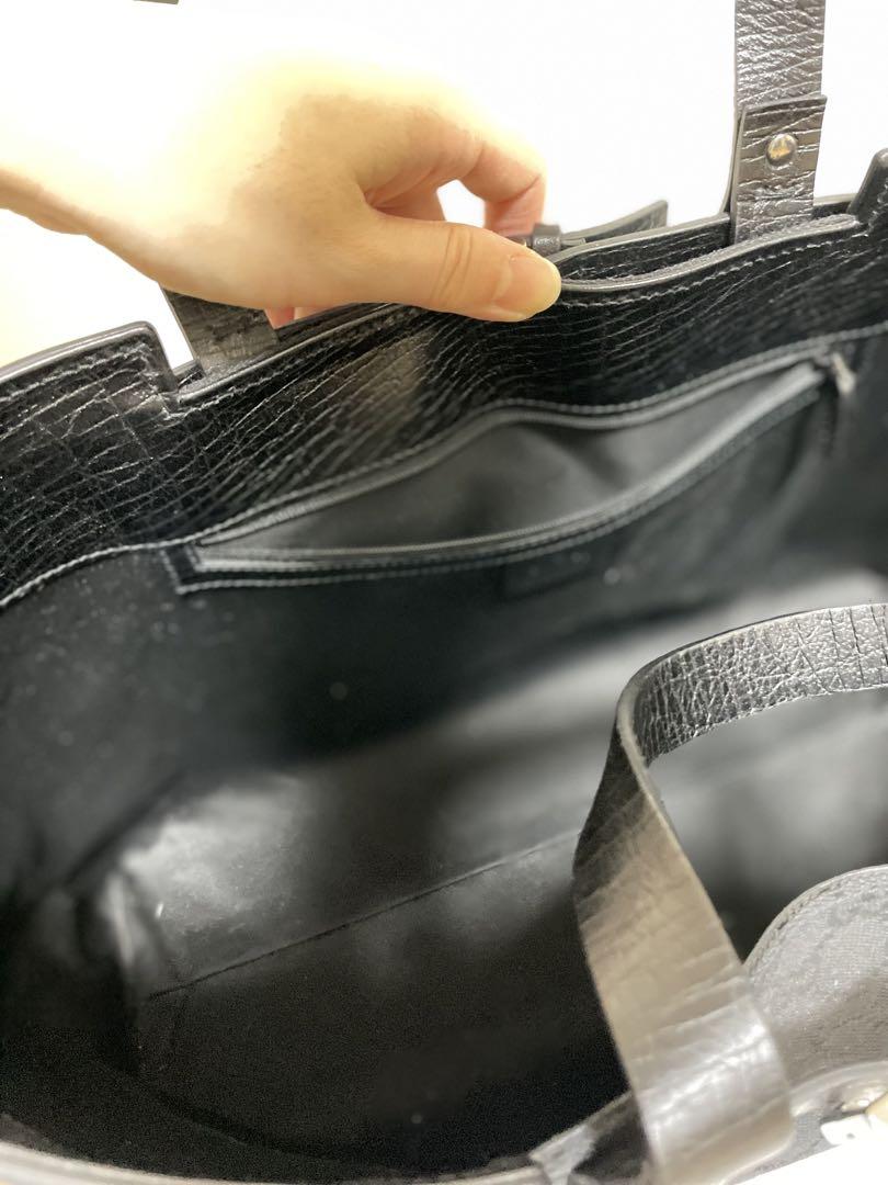 一度使用のみグッチGUCCIトートバッグ キャンバス レザー シルバー金具 画像5