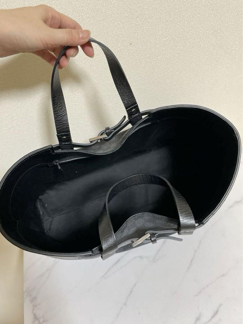一度使用のみグッチGUCCIトートバッグ キャンバス レザー シルバー金具 画像6