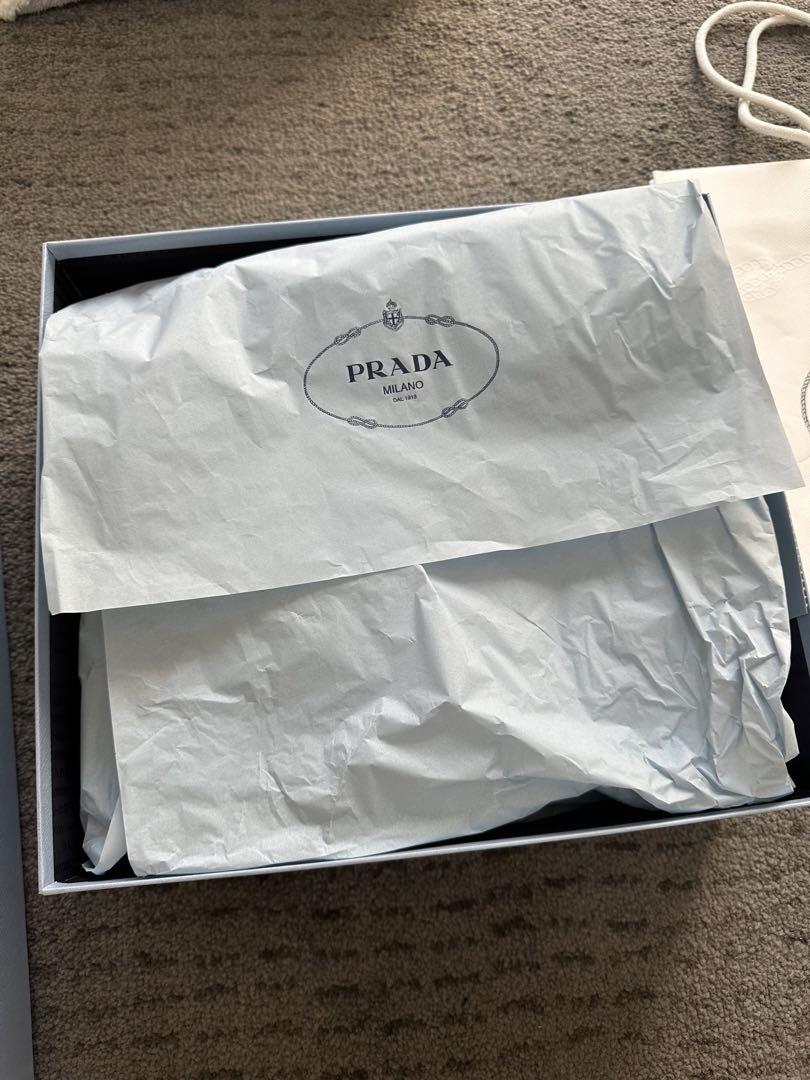 【新品】Prada プラダ モノリス レザーxナイロンファブリック ブーツ 新品】Prada プラダ モノリス レザーxナイロンファブリック