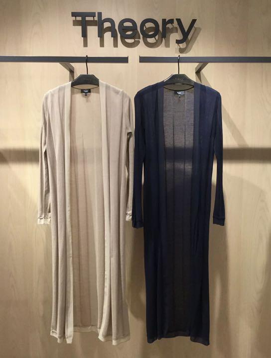 美品 Theory 20ss マキシ丈カーディガン ベージュ サイズS