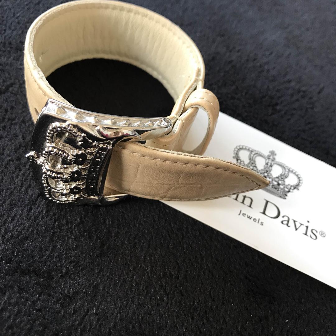 美品◆JUSTIN DAVIS◆レザークラウンバングル◆廃盤◆ブレスレット◆