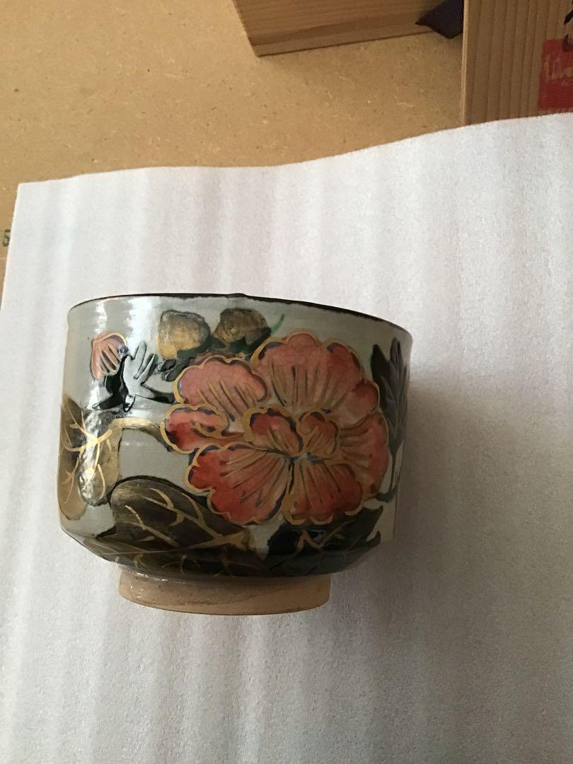 花柄陶器茶碗 乾山