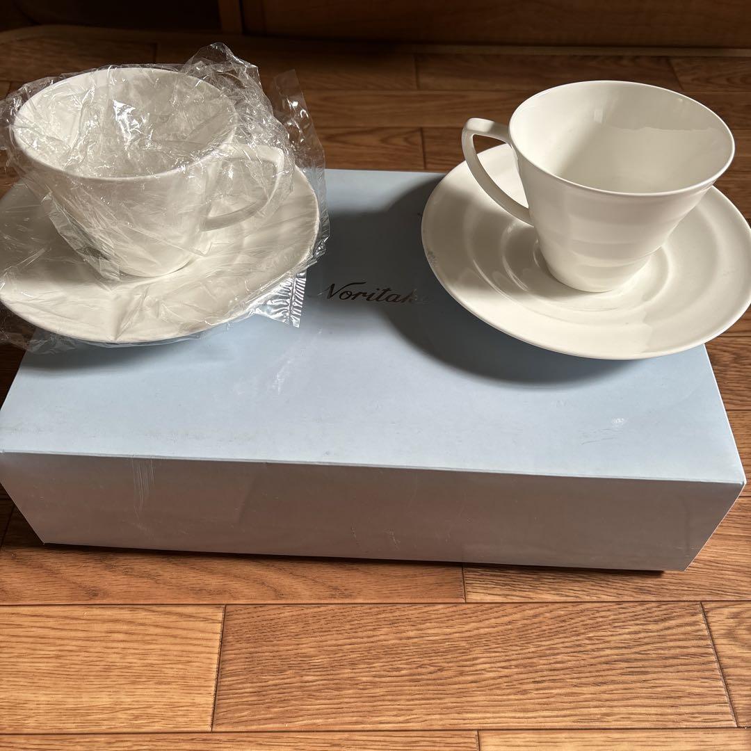 未使用ノリタケコーヒー碗皿ペアーセット