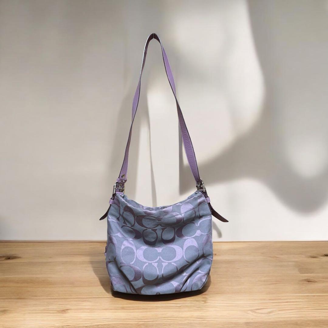 良品】COACH シグネチャー ポシェットトートバッグ 2way