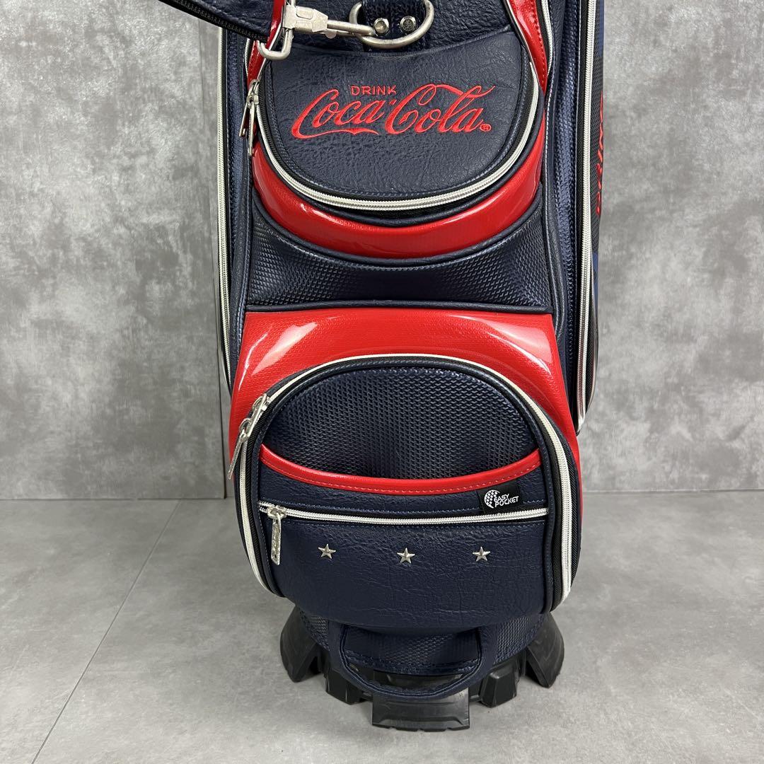 希少品　コカコーラ　キャディバッグ　カート式　8分割　レザー・エナメル仕様