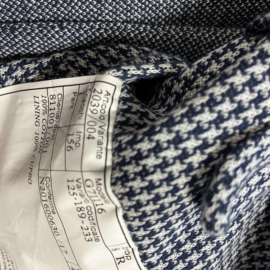 【a様　belvest テーラードジャケット　千鳥柄　アンコン　コットン