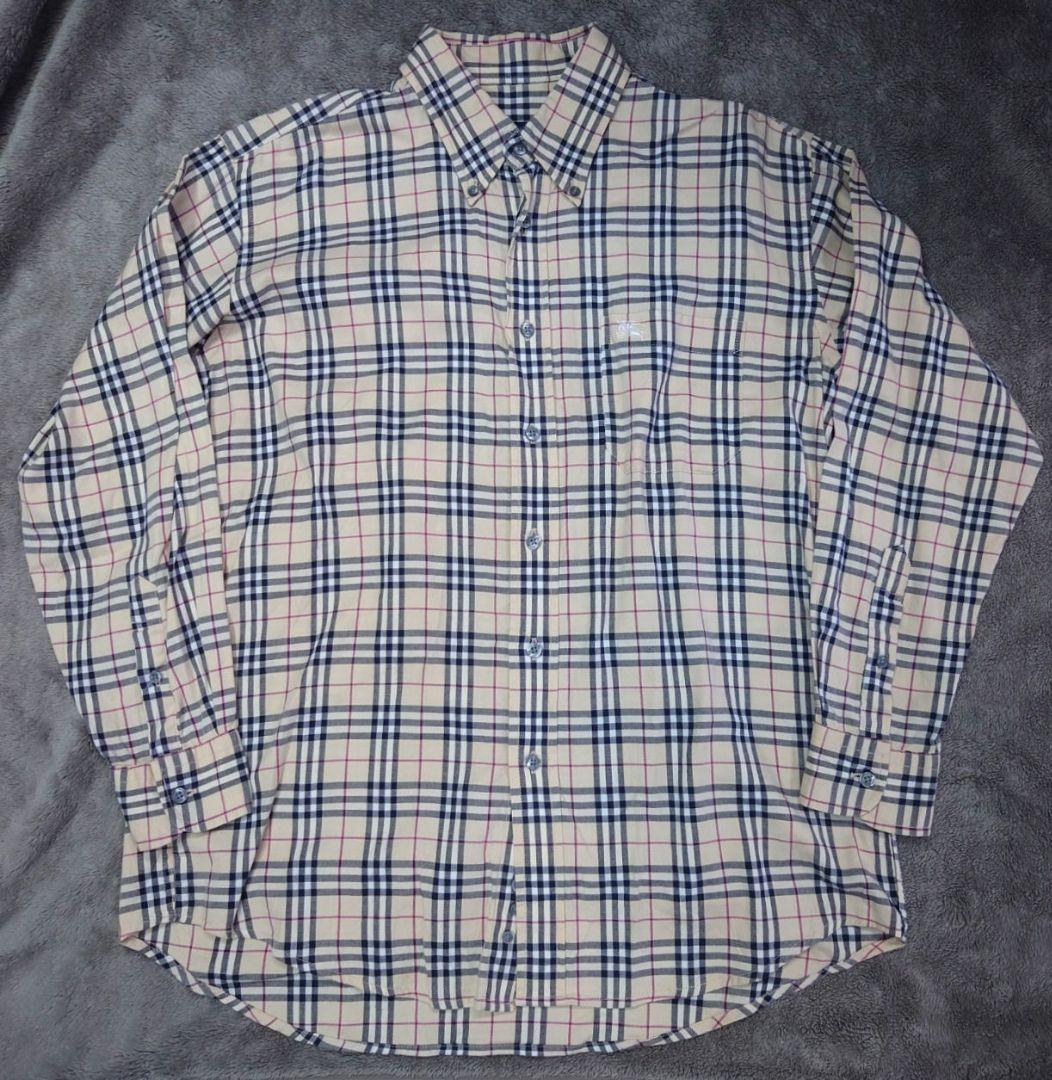 BURBERRY　ノバチェック　長袖シャツ　チェックシャツ　バーバリー　ベージュ