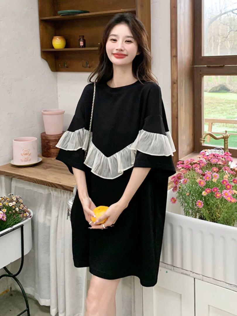 夏のお出かけやデートにぴったり♡オーバーサイズフリルワンピース