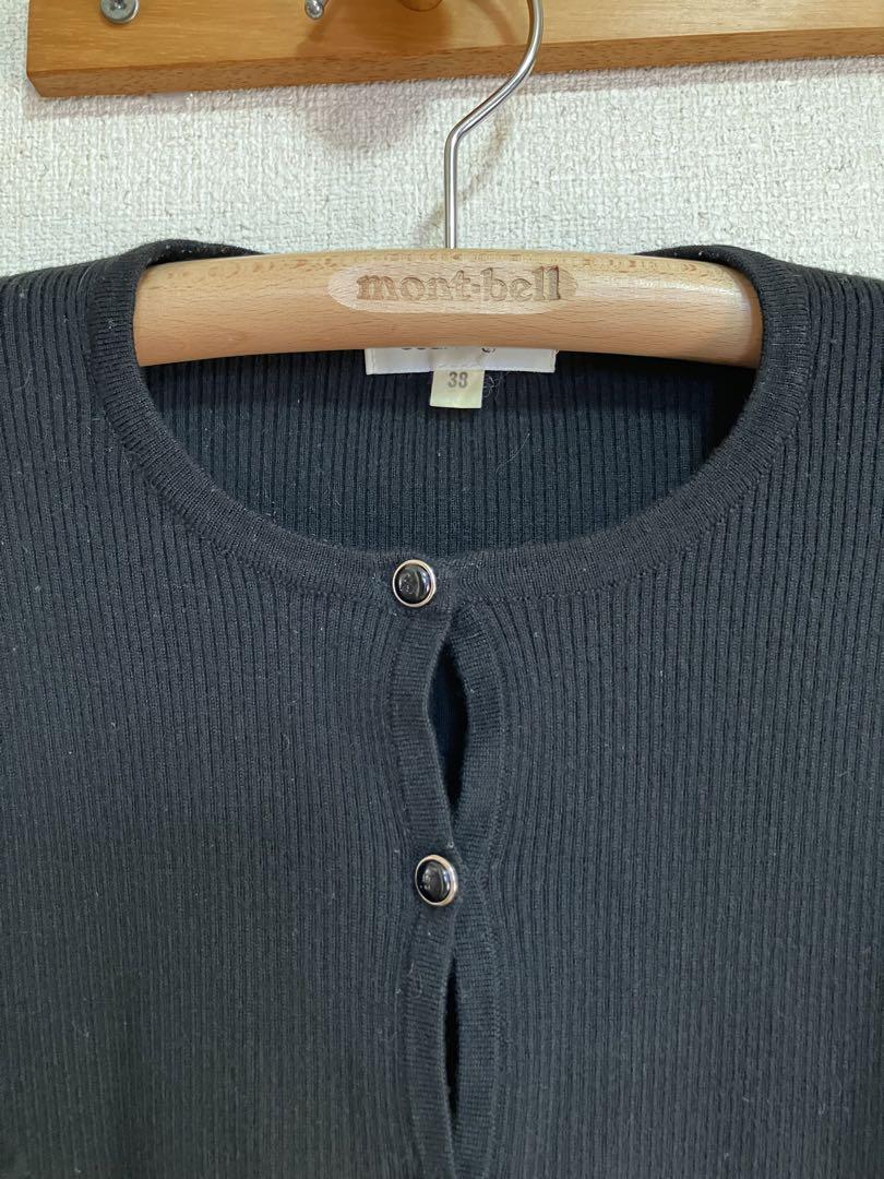 COURREGES クレージュ カーディガン ニット セーター リブ ブラック