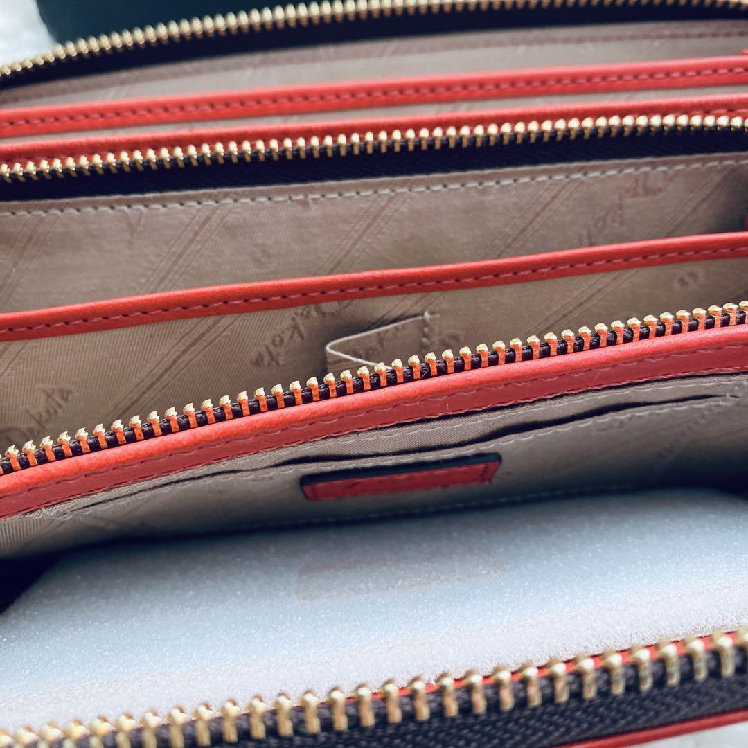 ダコタ レディース 財布 ラウンド長財布 長財布 フォルトゥナ レッド 画像9