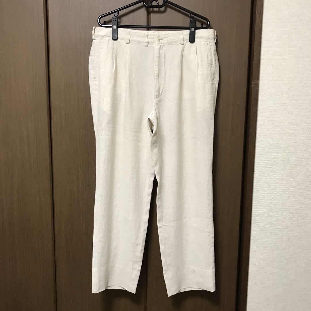 パパス　麻100% パンツ パパス 麻100% パンツ
