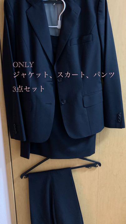ONLY スカートスーツ、パンツスーツ、テーラードジャケッ3点セット ブラック ONLY スカートスーツ、パンツスーツ、テーラードジャケッ3点セット ブラック