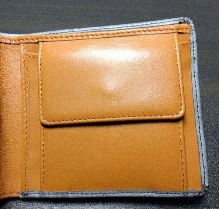 ブライドルレザー　二つ折り財布（ブラウン）