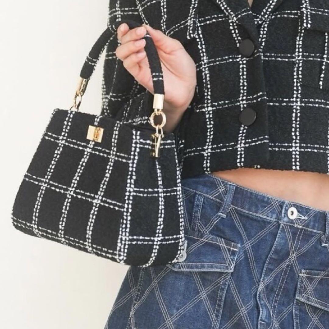 sheller シェリエ ノベルティ 5th tweed BAG ツイードバッグ