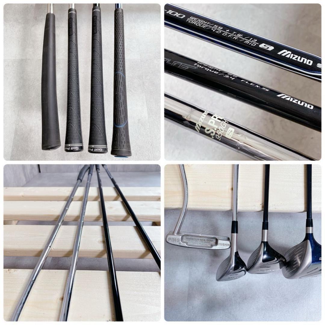 MIZUNO - W495 mizuno ミズノ メンズ ゴルフクラブセット 14点 FLEX S W495 mizuno ミズノ メンズ ゴルフクラブセット 14点 FLEX S