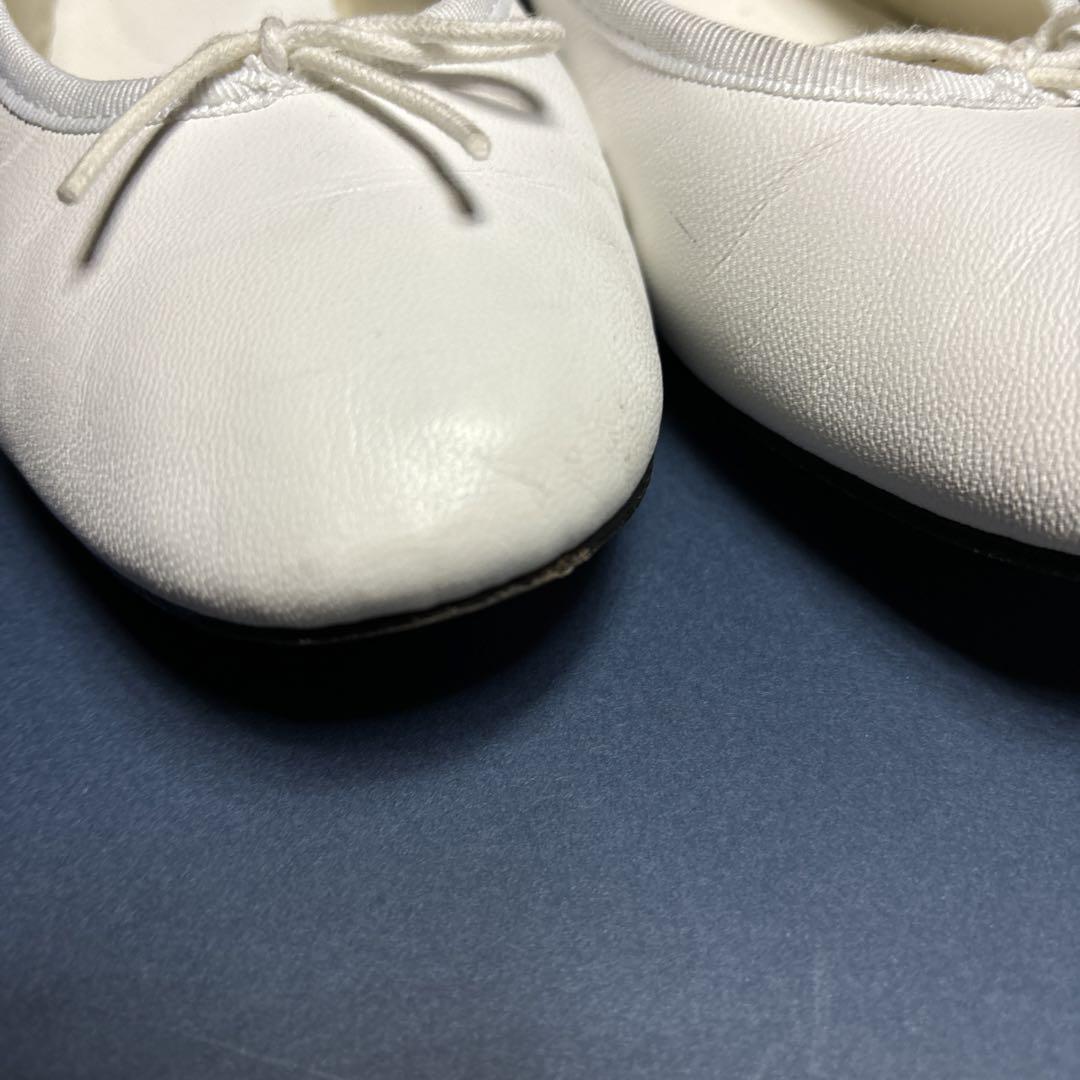 repetto レペット フラットシューズ 白 バレエシューズ レザー 39