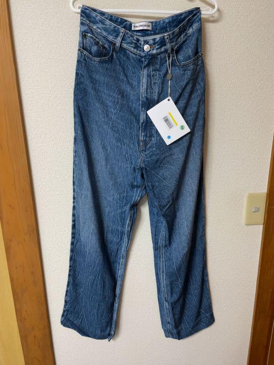 新しく着き トロンプルイユ バレンシアガ balenciaga デニム パンツ 新作モデル バレンシアガ パンツ デニム トロンプルイユ 21ss balenciaga デニム/ジーンズ