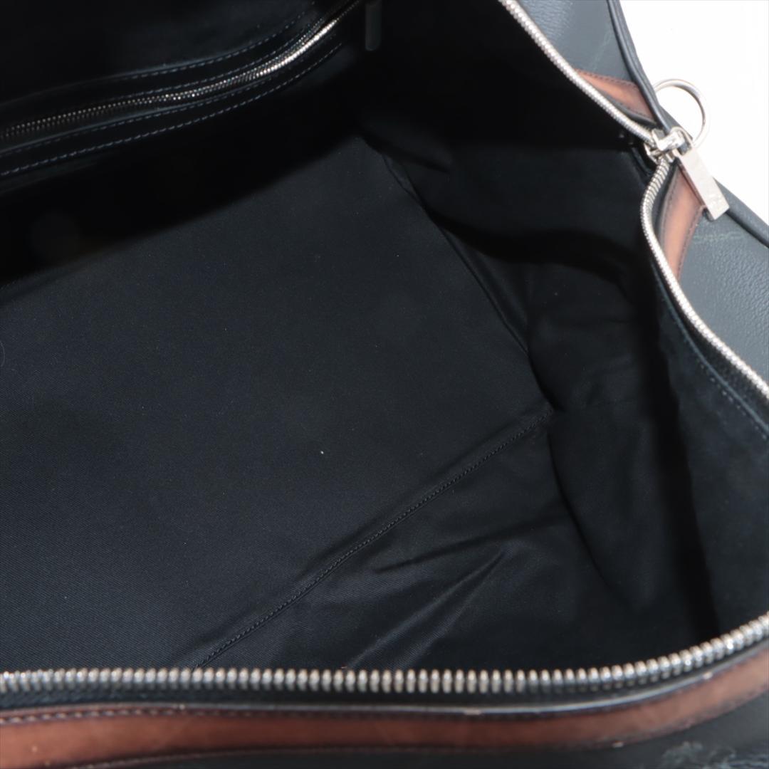 M3230 ベルルッティ PVC×レザー 2WAYボストンバッグ ブラック