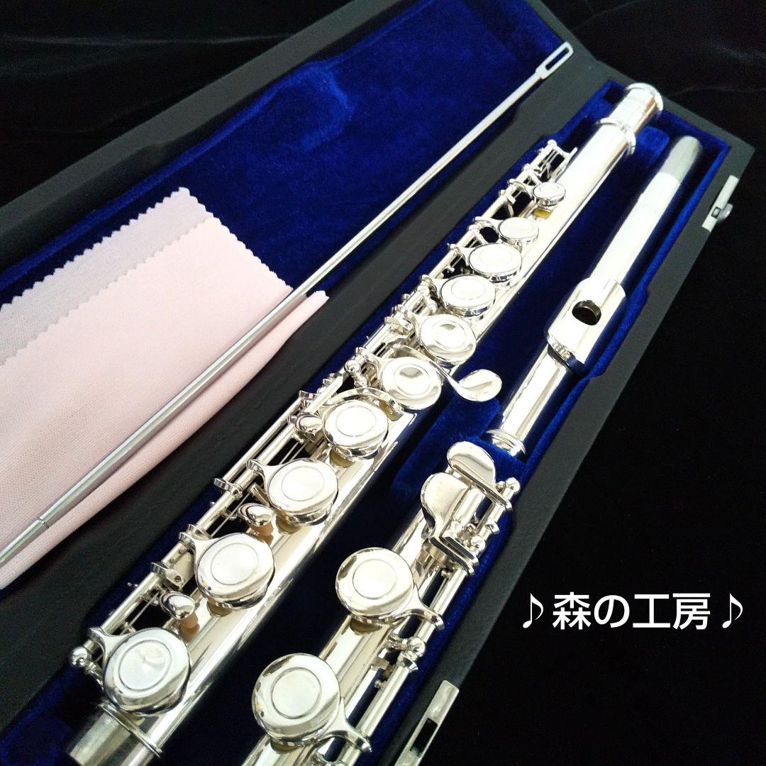 フルート 調整済 ヤマハ YFL211S(銀メッキ、Eメカ仕様) 部活応援‼️銀メッキ‼️調整済‼️ヤマハフルートYFL211S Eメカ