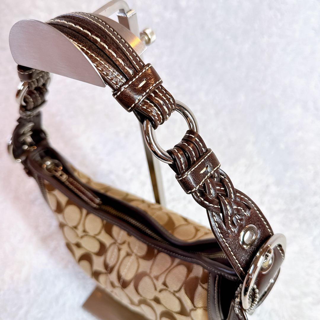 COACH ワンショルダーバッグ ホーボー シグネチャー キャンバス