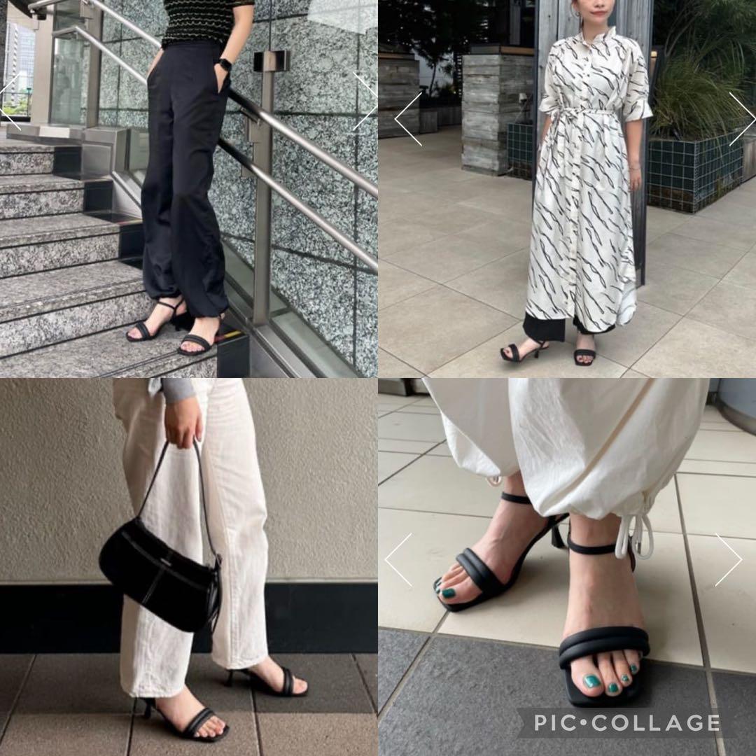 【完売商品】staccato パッファーアーバンサンダル　22.5cm