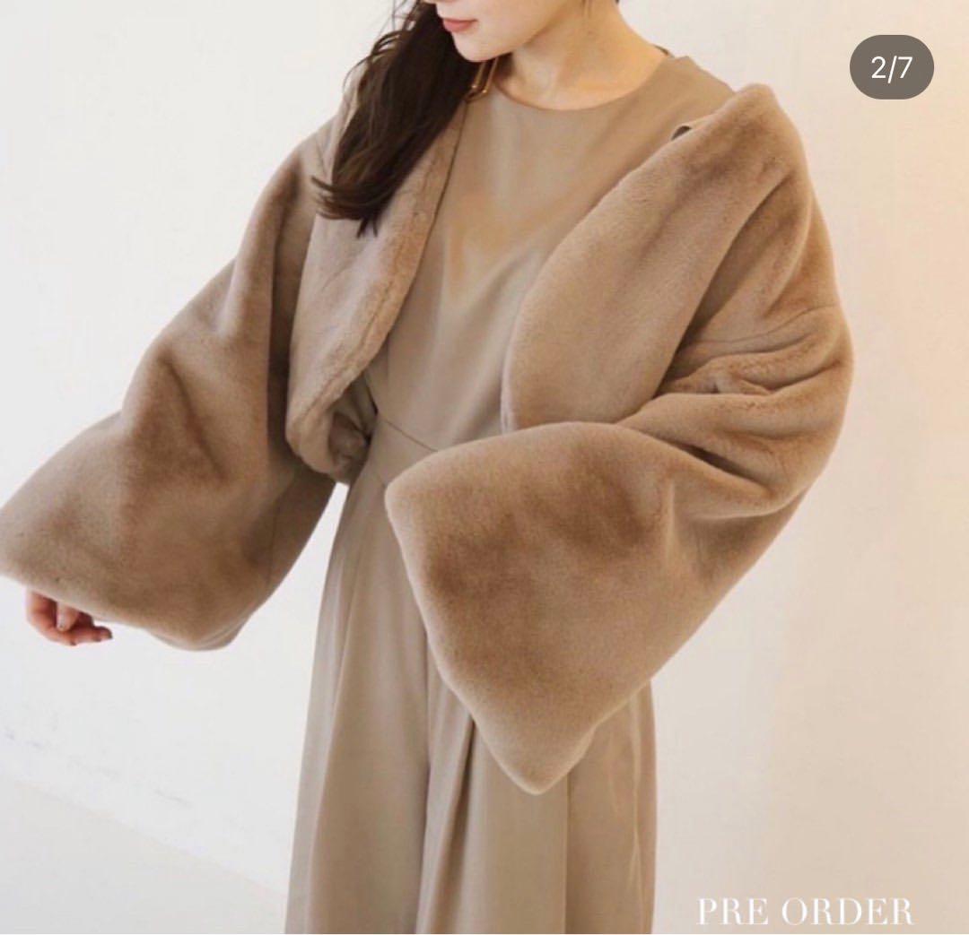 Acka ファーコート ベージュ ショッピング medicmuruhuay.com