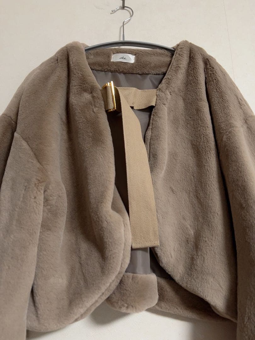 Acka ファーコート ベージュ ショッピング medicmuruhuay.com