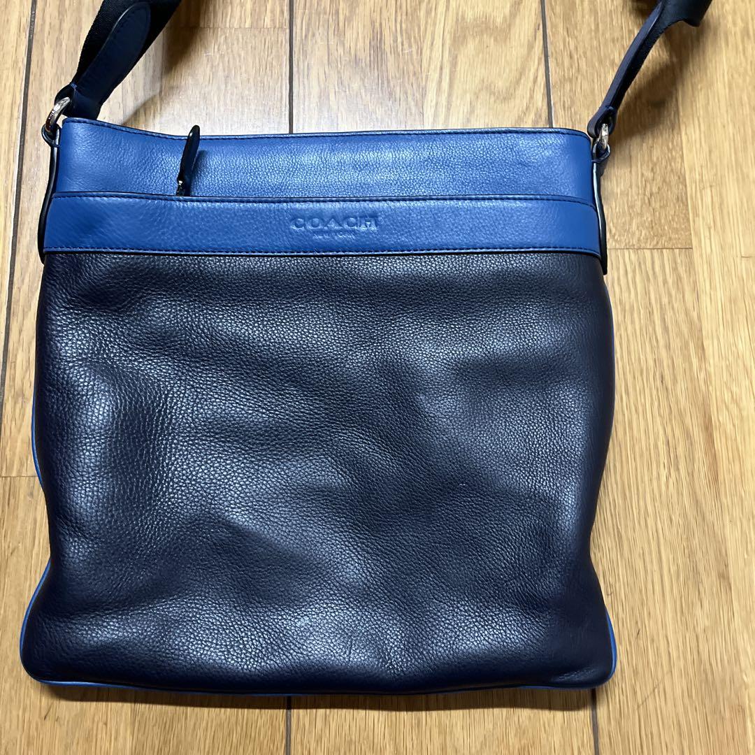 COACH ネイビー/ブルー ショルダーバッグ