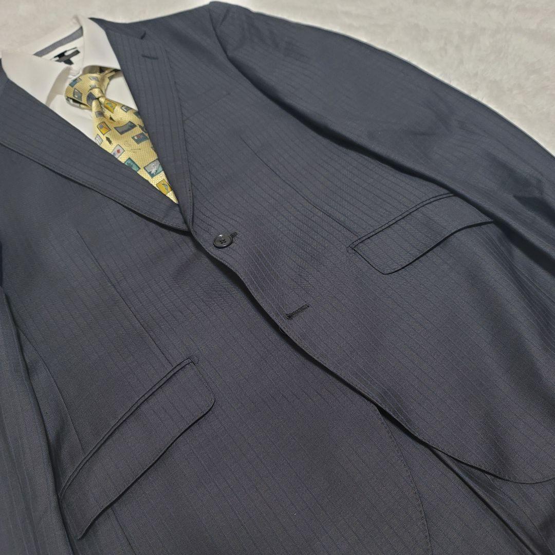 David Hicks × CERRUTI　スーツ　グレー　ストライプ　A7