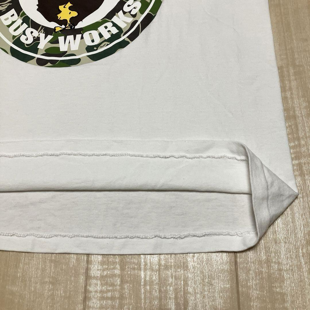 ア ベイシングエイプ×スヌーピーコラボ 半袖Tシャツ Lサイズ