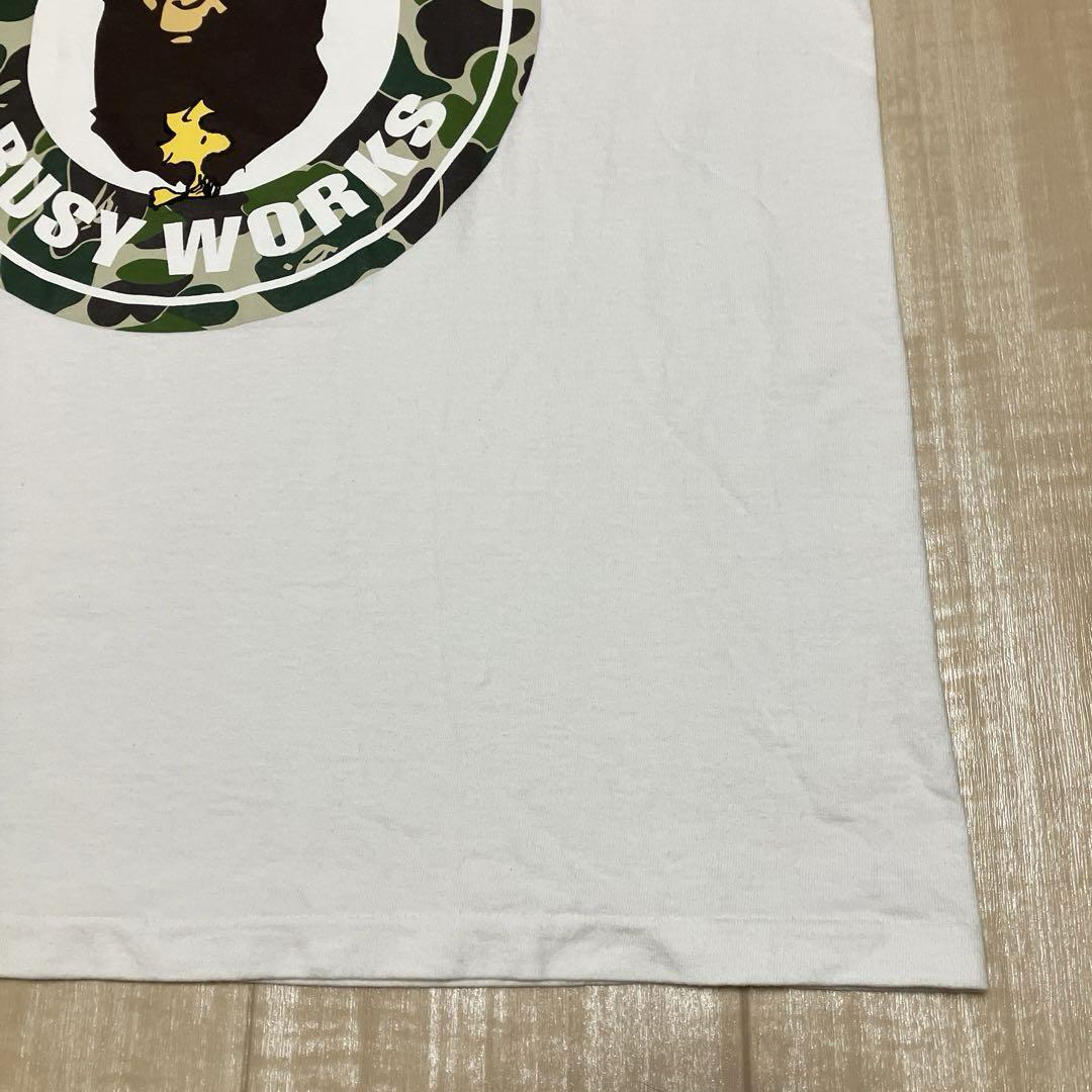 ア ベイシングエイプ×スヌーピーコラボ 半袖Tシャツ Lサイズ