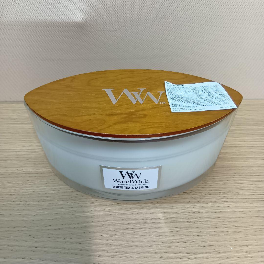 AJ123　woodwick ハースウィック ホワイトティー&ジャスミン
